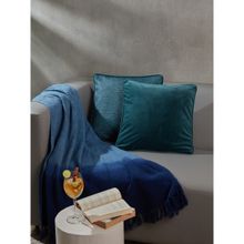 Twig & Twine Twin Velvet Cushion Cover Deep Ocean