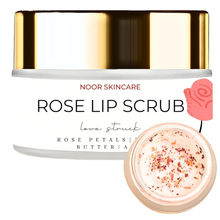 Noor Skincare Rose Lip Scrub for Dark Lips, Brightening, Restores Smoky Lips and Lip Exfoliator