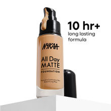 Nykaa All Day Matte Long Wear Liquid Foundation For Normal To Combination Skin - Maple 10