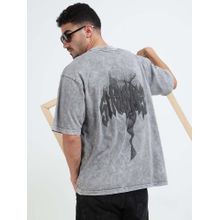 RHINO CULT Men Grey Light Acid Sisnister Graphic Printed T-shirt