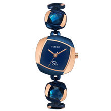Timex Fria Women Blue Square Analog Watch - TWEL15005