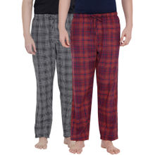 XYXX Super Combed Cotton Checkered Pyjama For Men (Pack Of 2) - Multi-Color