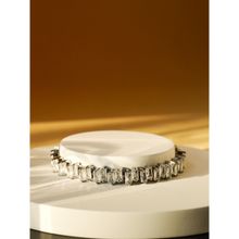 Shaze Star Stream Silver Plated Stone Studded Bracelet