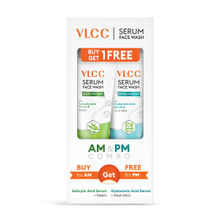 VLCC Salicylic Acid & Neem Serum for AM & Aloe Vera Serum for PM Face Wash Combo