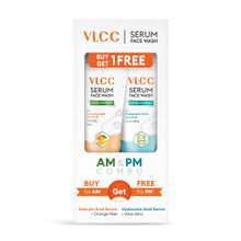 VLCC Salicylic Acid & Orange Peel Serum for AM & Aloe Vera Serum for PM Face Wash Combo