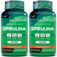 Nourish Vitals Spirulina Pure Herbs - 500mg Spirulina Extract - Naturally Vitamins Rich