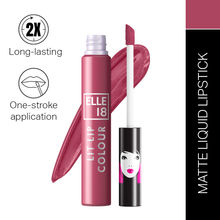Elle 18 Liquid Lip Color Lipstick 16hr Long Lasting, Smudgeproof, Transferproof Matte - Mauve Opera