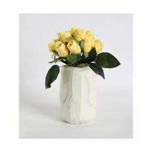 Fourwalls Artificial Beautiful Decorations Rose Flower Bunches (26 cm Tall, 15 Heads, Yellow)
