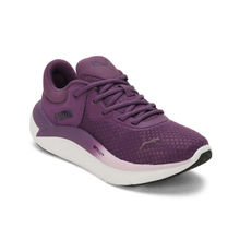 Puma Soft Ride Pro Meta Chrome Womens Purple Running Shoes