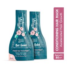 Nat Habit Hibiscus Hair Mask with Argan Oil and Peanut Protein for Hair Growth, Shine & Smoothening