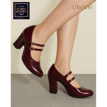 CHERE Womens Block Mary Jane Pumps Heels