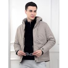 CRIMSOUNE CLUB Men's Beige Hooded Neck Puffer Jacket