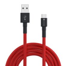 Portronics Konnect B Type C Cable with 3.0A Output, Tangle Resistant, 1M Length (Red)