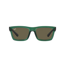 Ray-Ban Transparent Green Sunglasses 0RB4396 Rectangle Green Frame Brown Lens (54)
