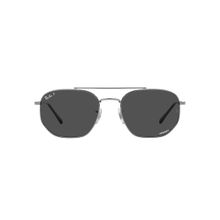 Ray-Ban Gunmetal Sunglasses 0RB3707 Irregular Gunmetal Frame Grey Lens (57)