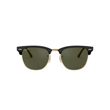 Ray-Ban Black On Arista Sunglasses 0RB3016 Square Black Frame Green Lens (55)