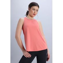 Zivame Peach Solid Relaxed Tank Top