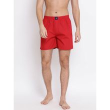 CRIMSOUNE CLUB Men's Red Printed Boxer Red Red