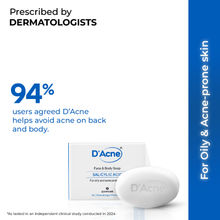 D'Acne Body & Face Soap for Acne-Prone and Oily Skin, Visible Acne Reduction in 10 Days