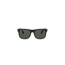 Ray-Ban Kids Boys UV Protected Green Lens, Black Frame, Square Sunglasses (0RJ9069S)