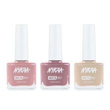 Nykaa Cosmetics Nail It With Nude Nail Enamels - Almond Archive + Nude Notification + Rose Room