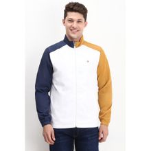 Allen Solly Men White Patterned Full Sleeves Casual Jacket