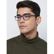 Lenskart Blu Black Rectangle Medium Blue Cut Anti-Glare Zero Power Computer Glasses for Men & Women