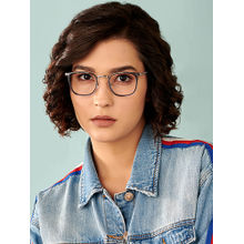 Lenskart Blu Grey Square Medium Blue Cut Anti-Glare Zero Power Computer Glasses for Men & Women