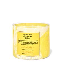 Bath & Body Works Ginger & Hinoki 3-Wick Candle