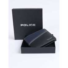 Police Men Leather Colorblock Multi-Color Wallet