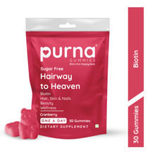 Purna Gummies Hair Biotin Cranberry Sugar Free Gummies With Vitamin B12 For Hair, Skin & Nail
