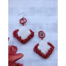Baise Gaba White Beads Earrings