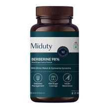 Miduty Berberine 98% with Vit B12 Diabetes Weight Loss Sugar free Capsules