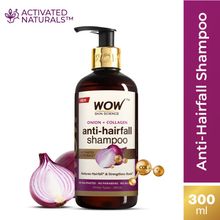 WOW Skin Science Onion & Collagen Anti Hairfall Shampoo - Strenghtens Roots & Prevents Hair Breakage