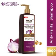 WOW Skin Science Onion & Collagen Anti Hairfall Shampoo - Strenghtens Roots & Prevents Hair Breakage