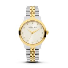 Rodania Montreux Analouge Silver Round Dial Womens Watch - R10009