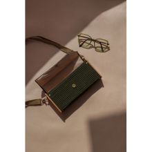 Lukka Chuppi Mini Clutch Textured Olive