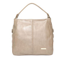 Addons Classy Style Side Pu Buttons Detailing Hobo Bag