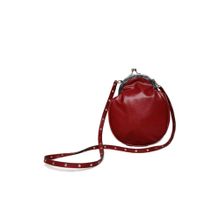 Tjori Maroon Cruelty-Free Leather Sling Bag