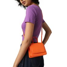 ONLY Women Textured Orange Sling Bag