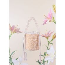 The Leather Garden Desert Rose Embellished Potli Bag