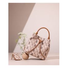The Leather Garden Womens Florida Bucket Bag Walnut with Pouch