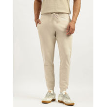 United Colors of Benetton Solid Regular Fit Joggers-Beige