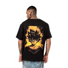 RHINO CULT Black Goku's Saiyan Saga Oversize T-Shirt