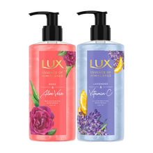 Lux Lavender & Vit C + Rose & Aloevera Shim Body Wash Combo