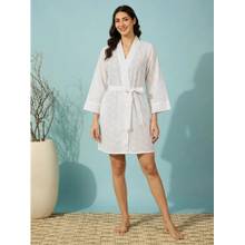 The Kaftan Company White Pearl Heirloom Robe