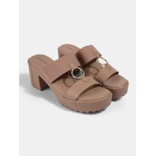 Lemon & Pepper Nude Block Sandal Heels