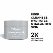 Earth Rhythm Cleansing Balm with Bamboo Charcoal & Hemp Seed Oil, Deep Cleanses and Hydrates