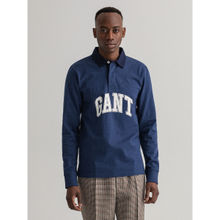 GANT Men Marine Melange Regular Fit Polo T-Shirt