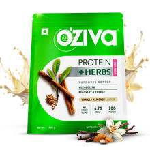 OZiva Protein & Herbs for Women with Multivitamins for Metabolism, Skin & Hair (Vanilla Almond)
